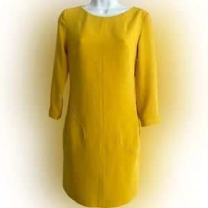 Rag & Bone Gold Shift Dress -2 gold , polyester , New York